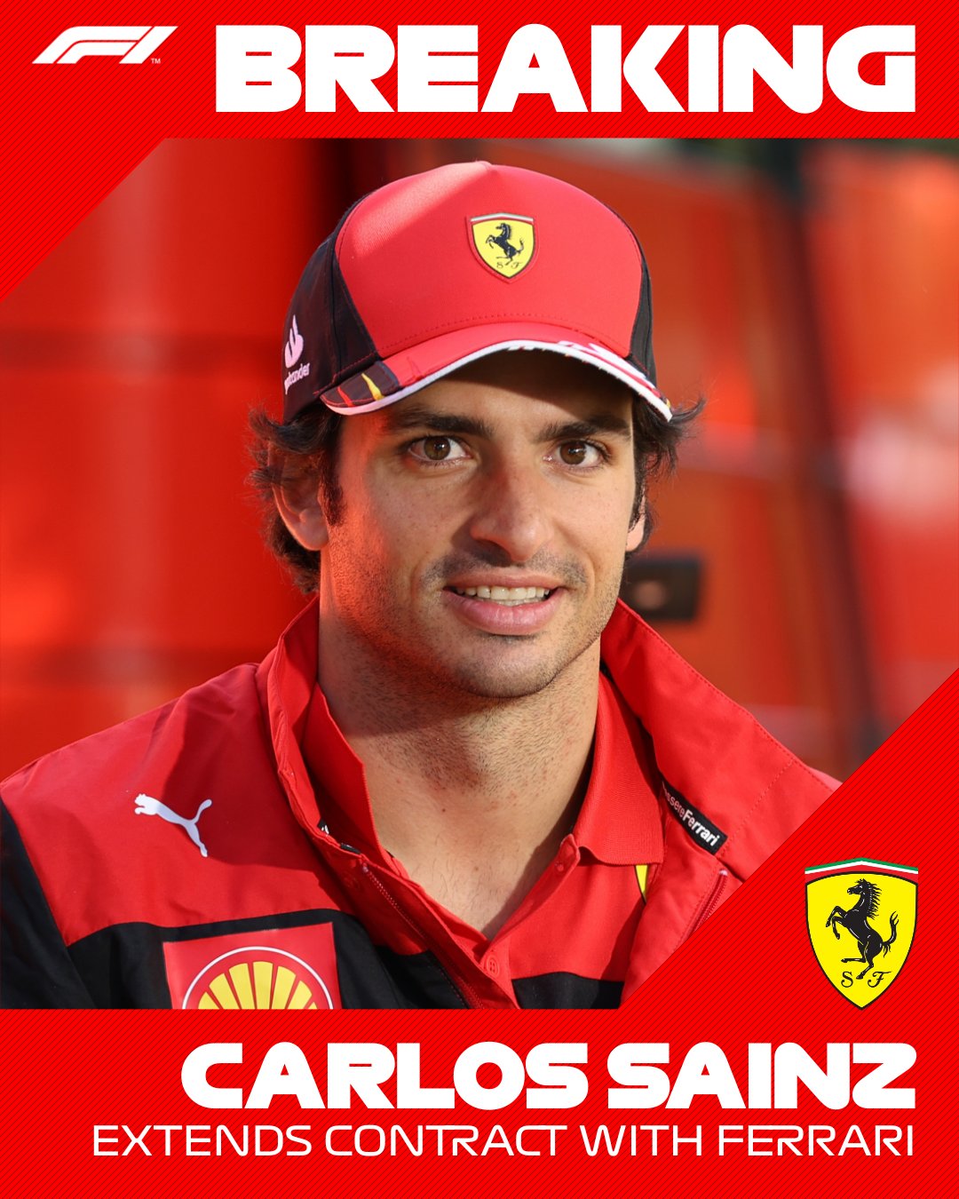 BREAKING Carlos Sainz resigns with Ferrari till the end of 2024